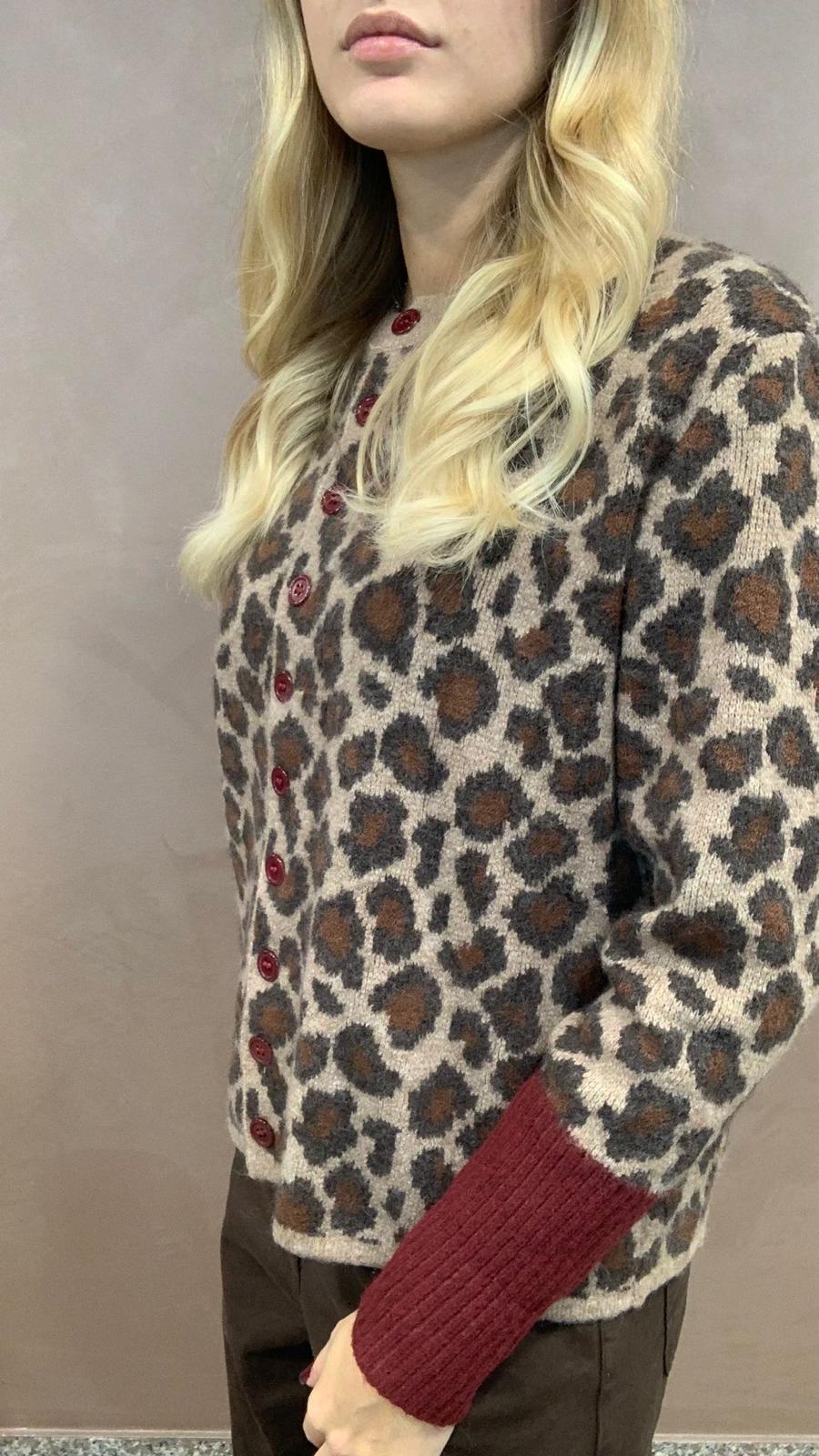 Maglia Button-Up Leopard