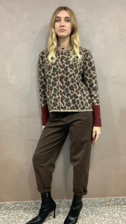 Maglia Button-Up Leopard