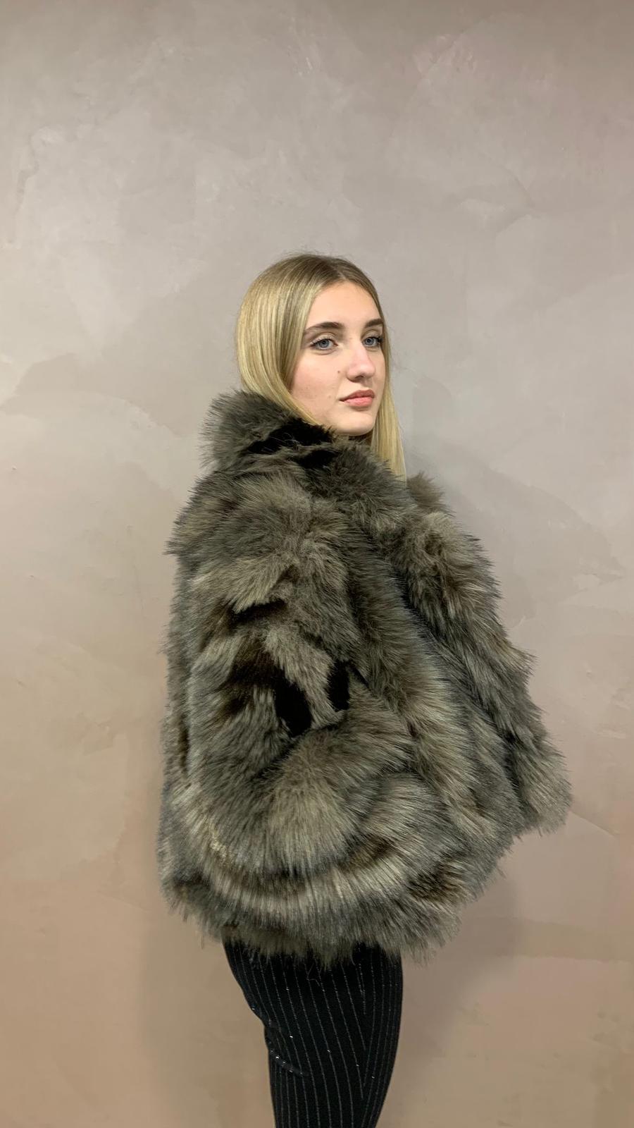 Eco-pelliccia Mantella "Sfumata" Lumina