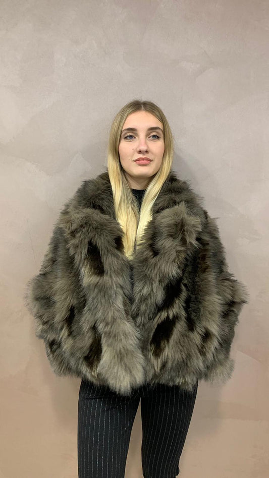 Eco-pelliccia Mantella "Sfumata" Lumina