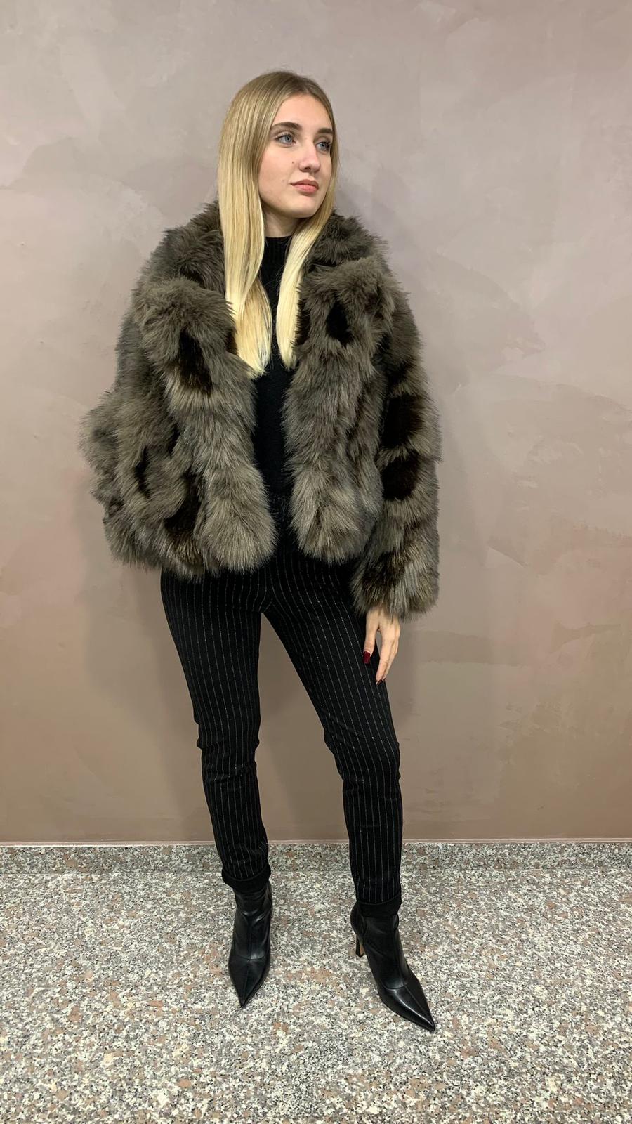 Eco-pelliccia Mantella "Sfumata" Lumina