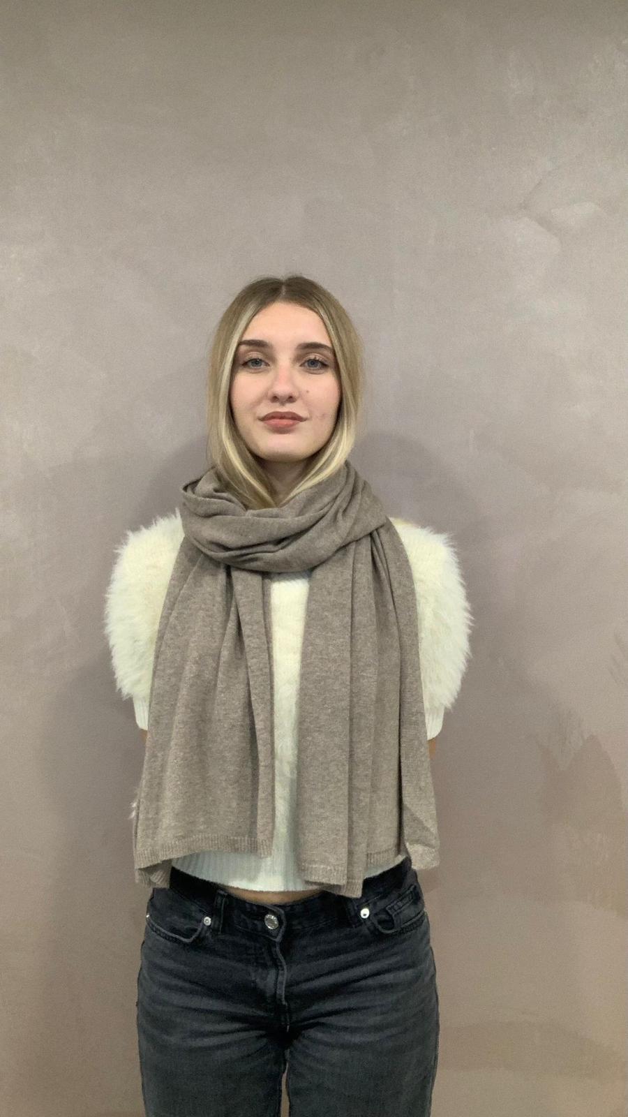 Sciarpa Lunga "Taupe Luxe"